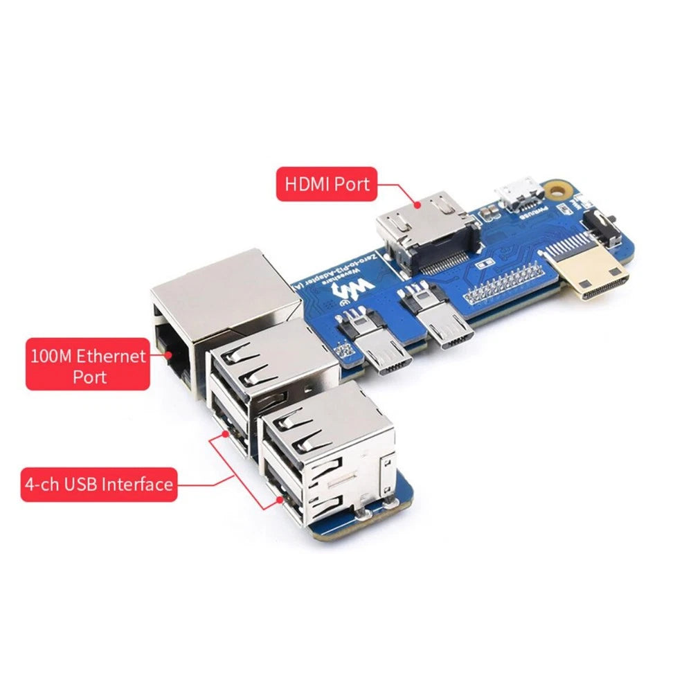 4-way Usb Hub Expansion Board Module For Raspberry Pi Zero Series Bpi