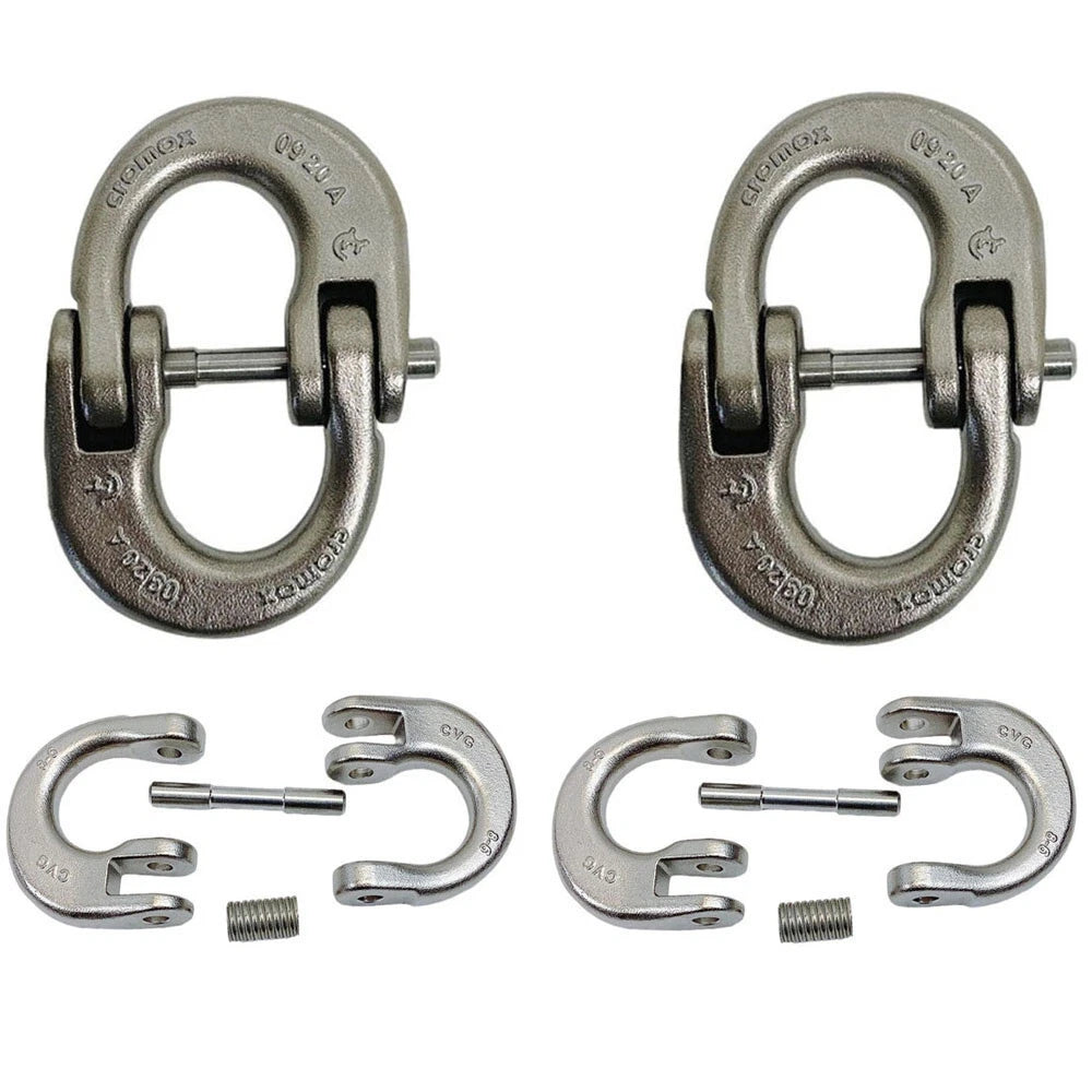 1/4" Hammerlock Coupling Link Safety Chain 1980lb Wll Stainless Steel