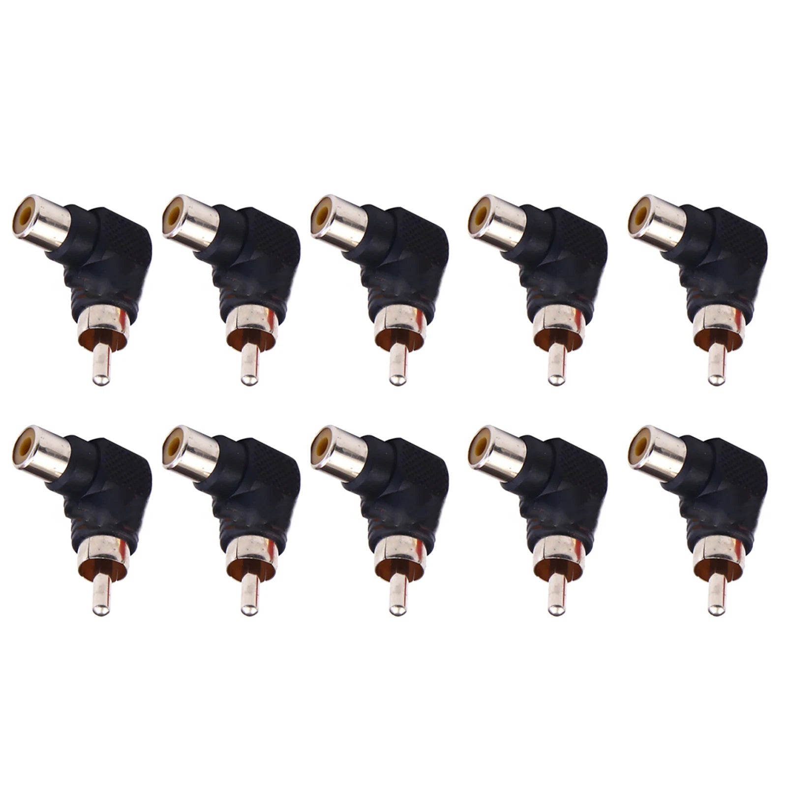 Lightweight Rca Right Angle Connector Plug Adapters Connector