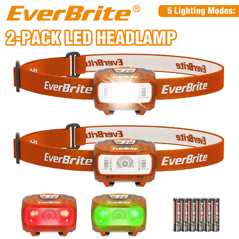 EverBrite 2-Pack LED Headlamp by EverBrite