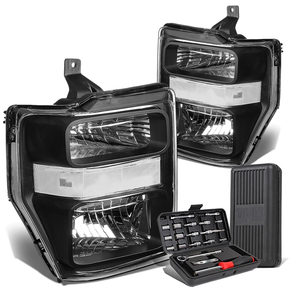 For 2008-2010 Ford Super Duty Pair Black/clear | Built Supply Co
