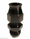 AN-8 90 Degree Barb Push on Hose Fitting Black by Unbranded