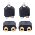 Portable Audio Connector Adapter Plug Rca Splitter Av Converter