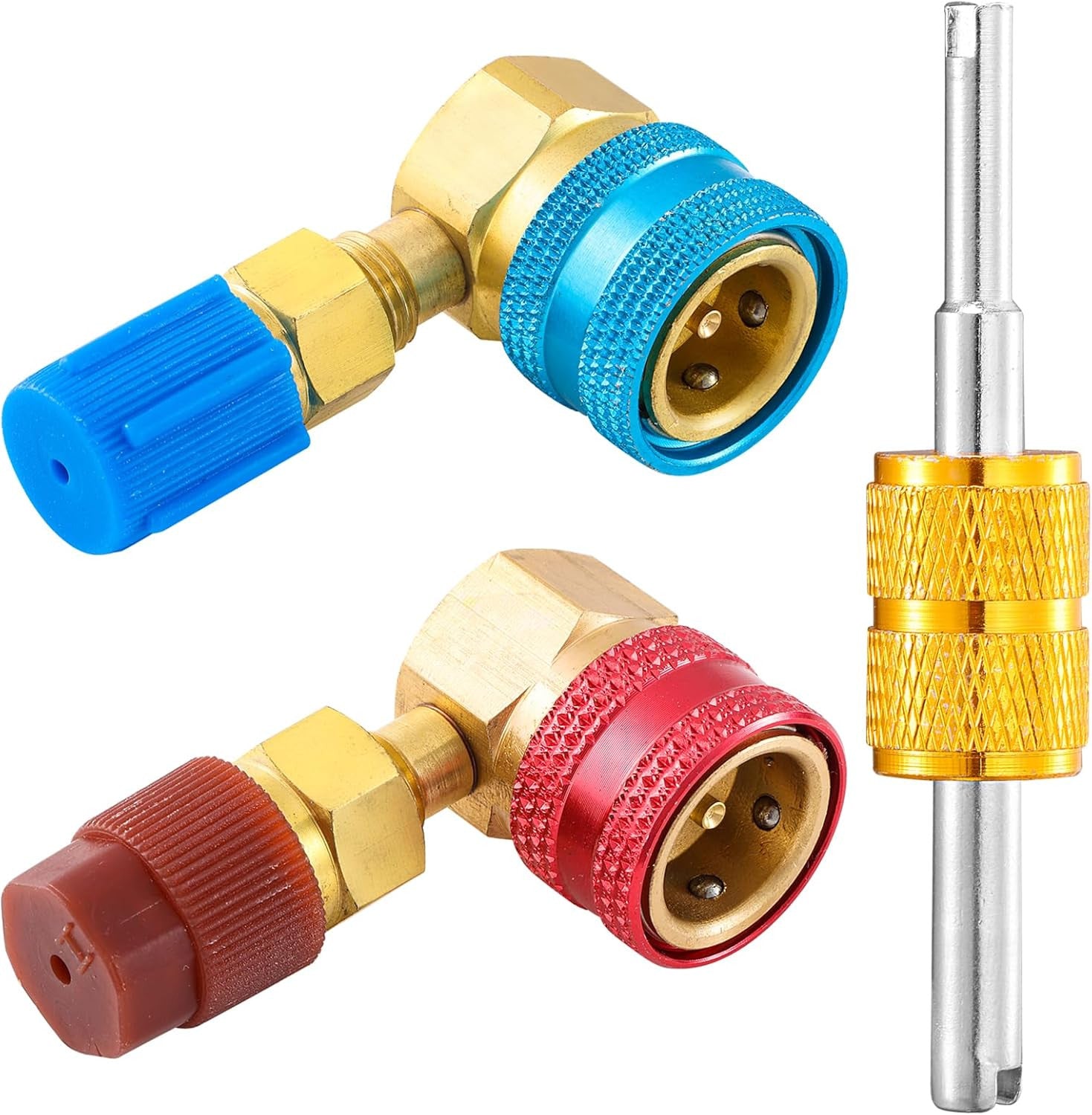 R1234YF to R134A Adapter, 90 Degrees R134A to R1234Yf Adapters