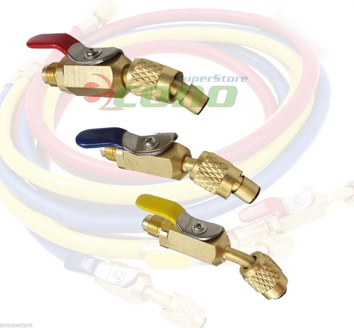 Color Coded R410a R134a Shut Valves 4 Ac Hvac Refrigeration Charging