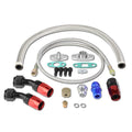 Turbocharger 40" 1/8 Oil Feed & Stainless Braided 21" 10an Return