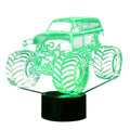 Large Grave Digger Monster Tractor 3d Desk Lamp 7-color Changeable