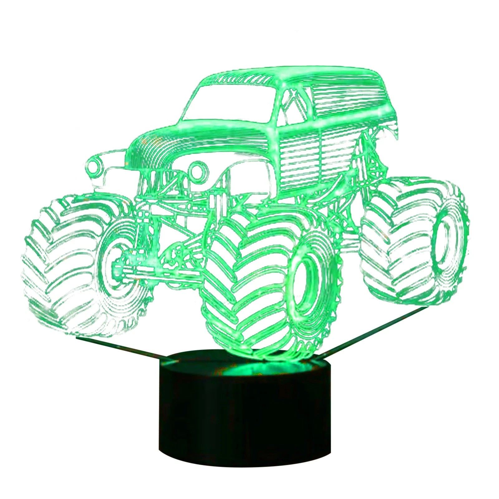 Large Grave Digger Monster Tractor 3d Desk Lamp 7-color Changeable