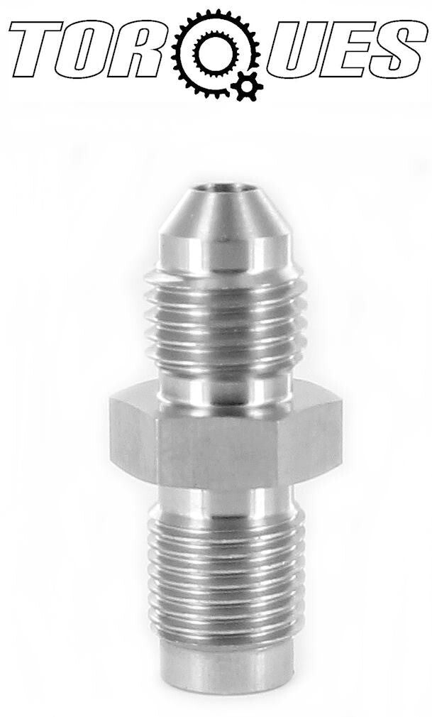 AN-4 (4AN) To 7/16"x24 Garrett Turbo Feed Stainless Steel Adapter Not
