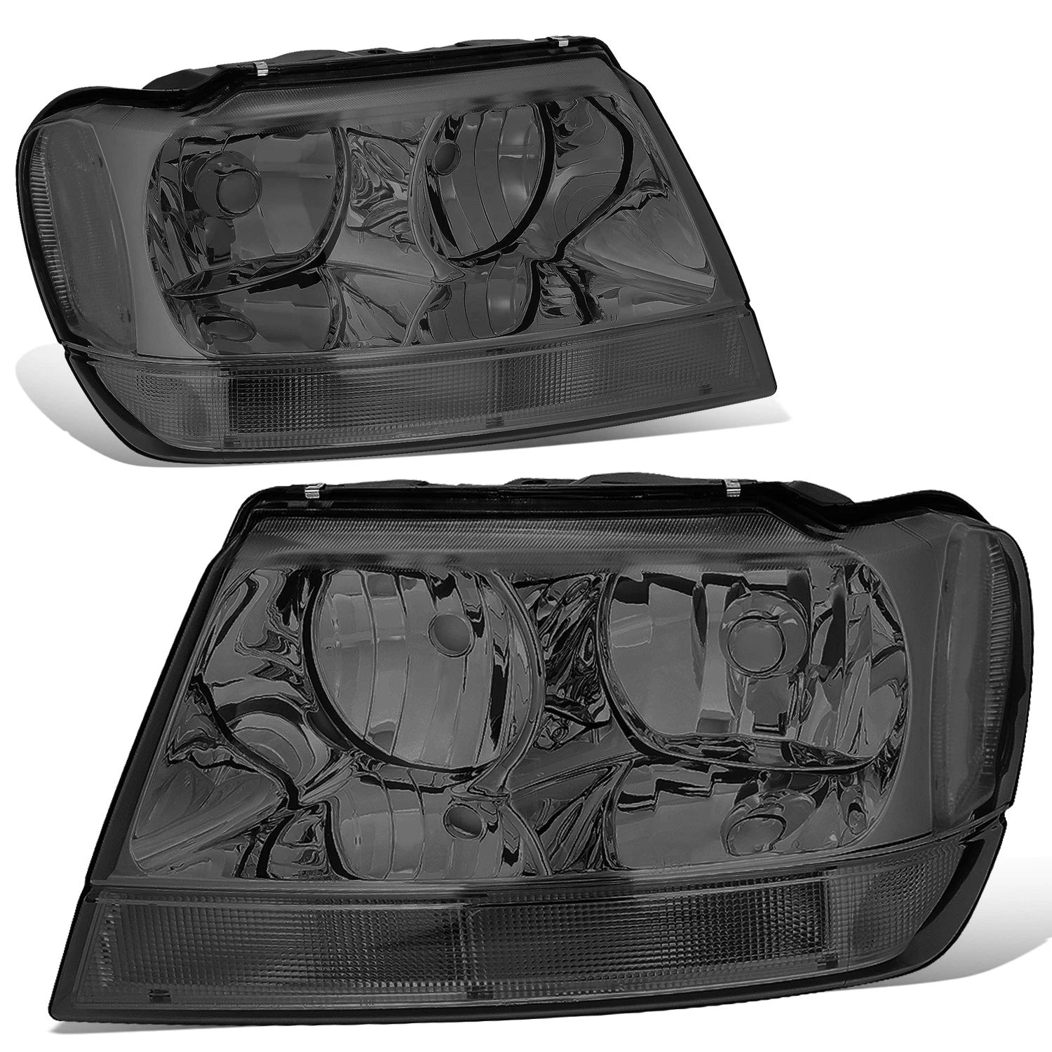 Fit 1999-2004 Jeep Grand Cherokee Smoked Housing | Built Supply Co