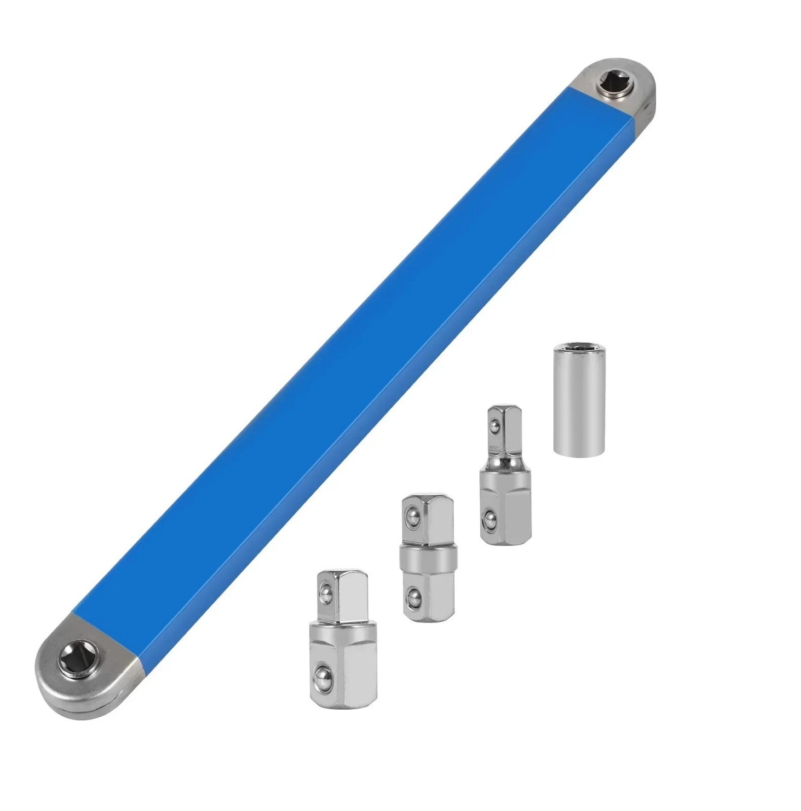 Ratchet Extension Wrench Confined Area 1/4-3/8-1/2" Socket+1/4" Bits