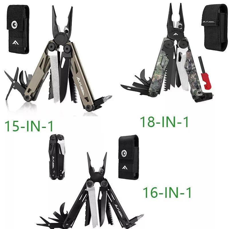 Flissa 15-in-1/16-in-<wbr/>1/18-in-1 Multi-color Multitool Stainless
