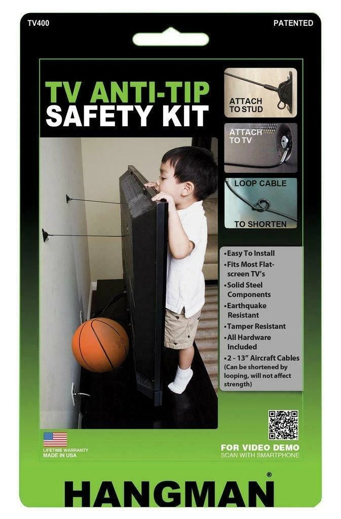 Hangman Tv Anti-tip Safety Kit Compatible With Vesa | Built Supply Co
