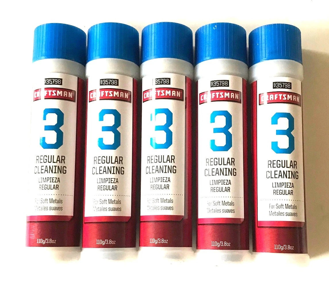 5 Tubes Craftsman Polishing Compound #3 Soft Metals Jewelers Rouge
