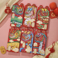 Set of 6pcs Chinese New Year of Dragon Red Envelope Lucky Money Bags