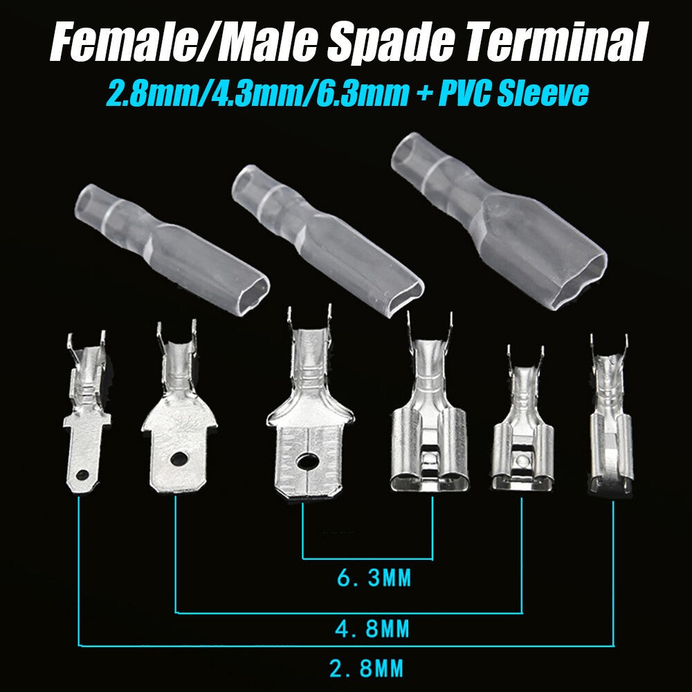 Spade Terminal Connectors 2.8/4.8/6.3mm