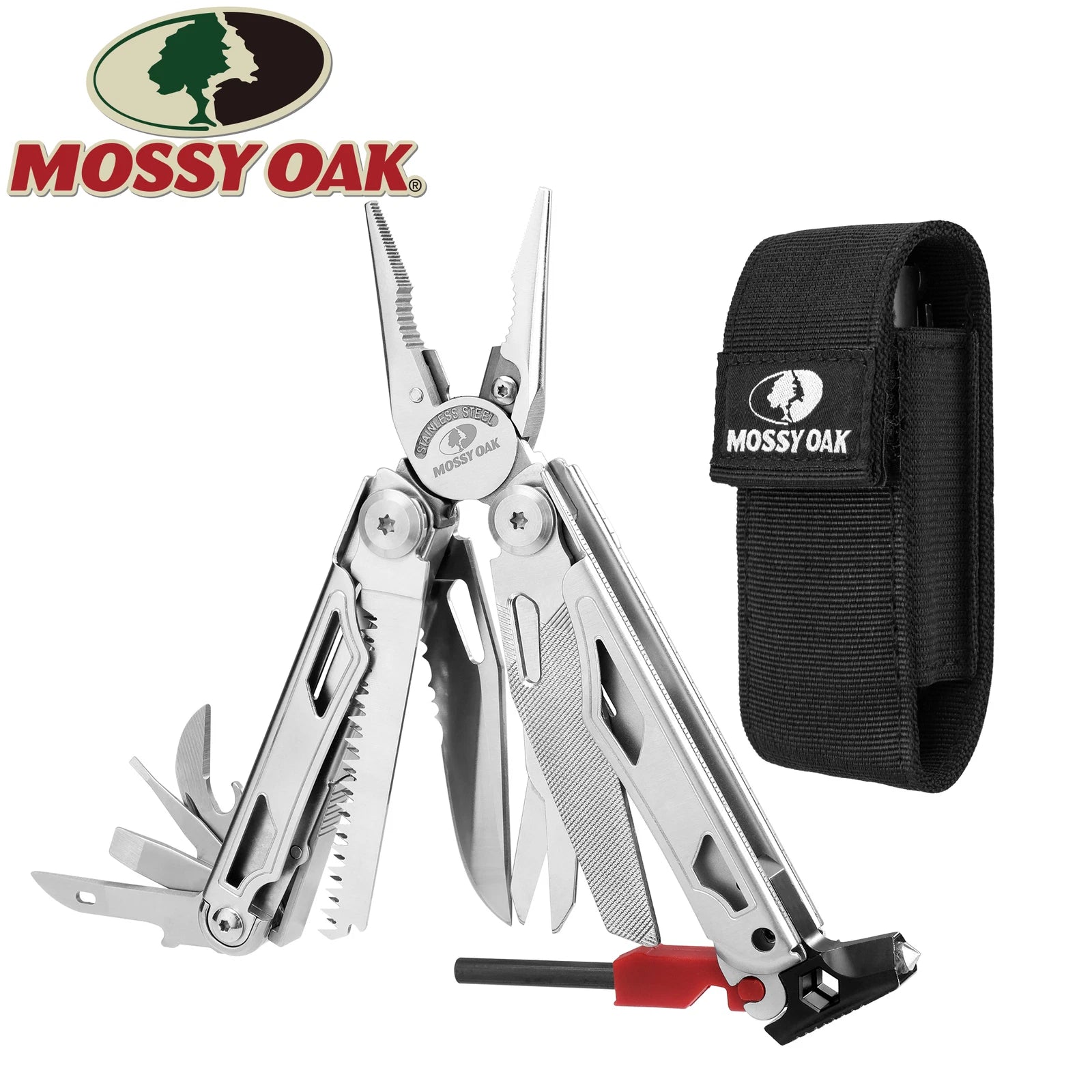 Mossy Oak 19-in-1 Stainless Steel Multitool Pocket | Built Supply Co