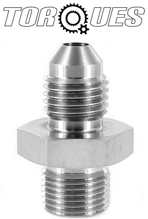 AN-4 ( 4AN AN04 ) M12x1.0 Metric Stainless Steel Adapter