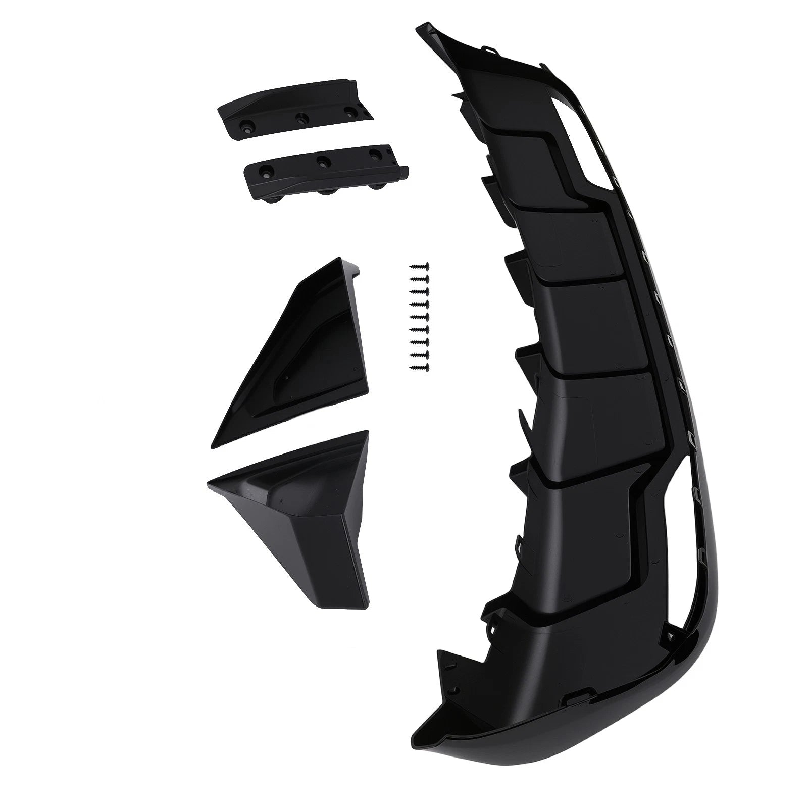 Black Performance Rear Bumper Diffuser W/ Extensions For 2024-25 Tesla Model 3