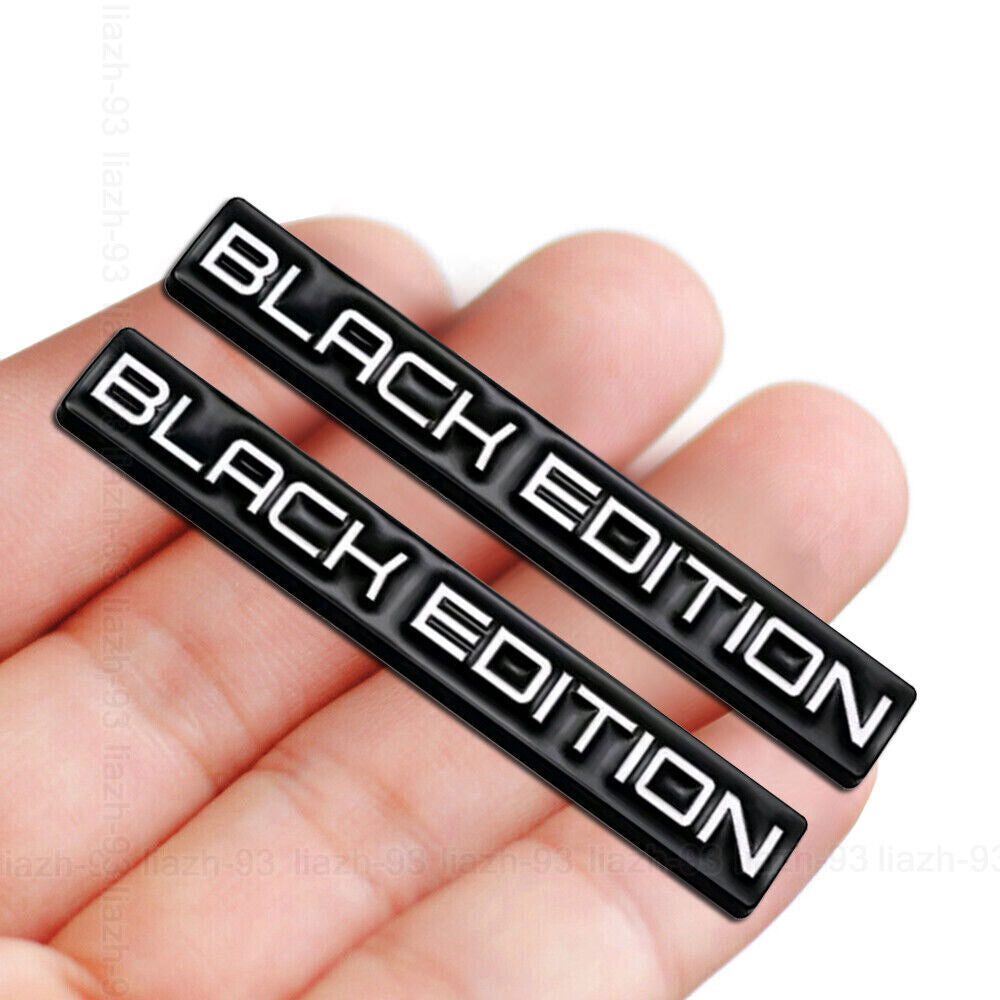 2Pcs Black Edition Logo Sticker Emblem Badge Car Rear Tailgate Decal