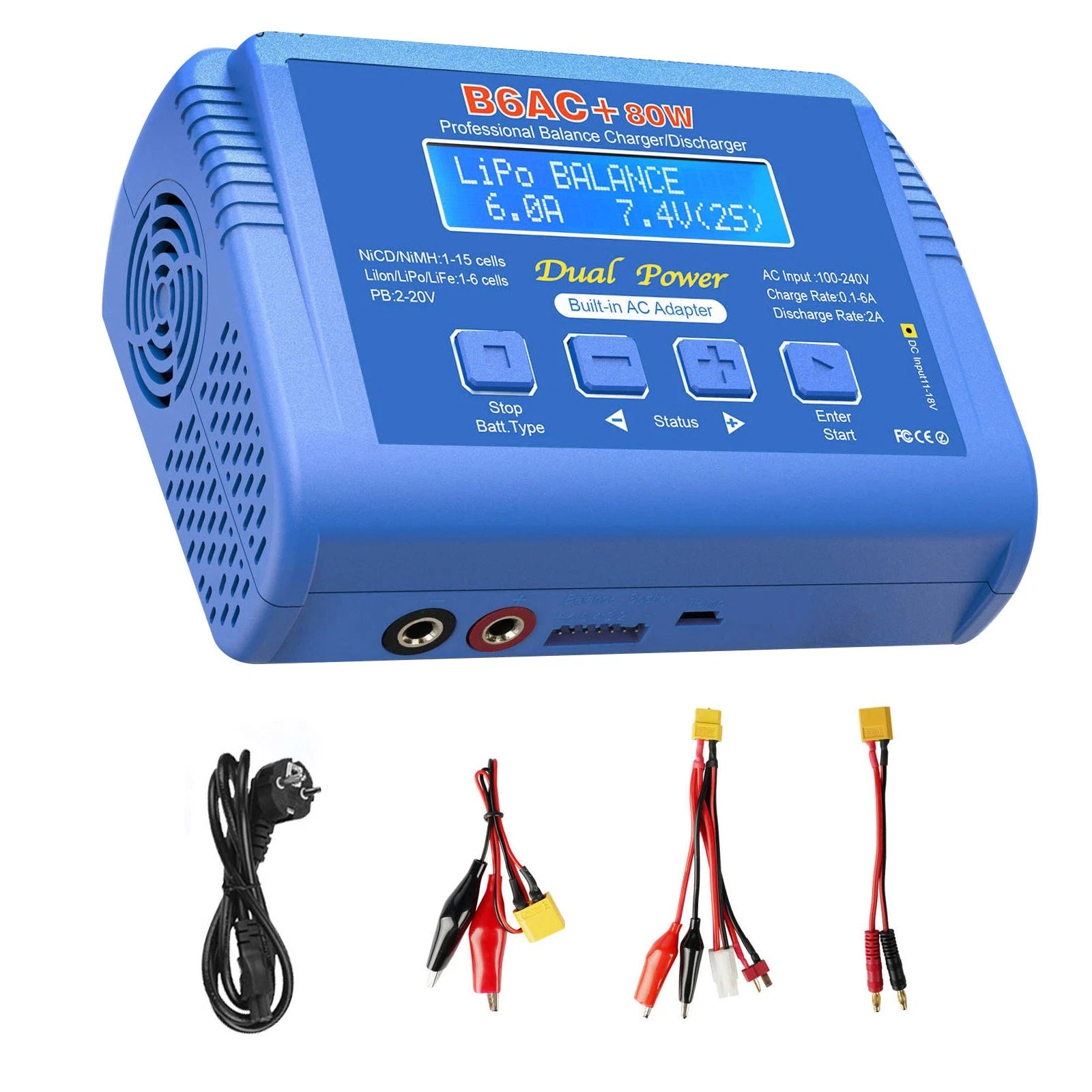 Balance Charger B6ac 80W Lipo Li-ion Nimh Battery | Built Supply Co