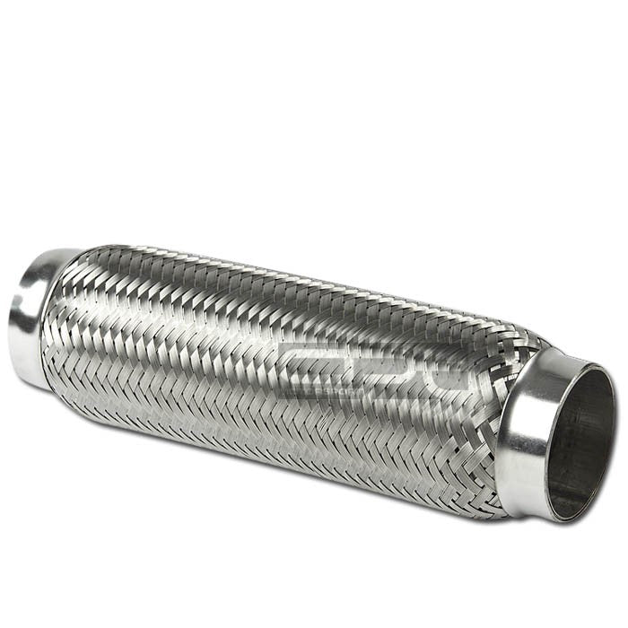 2.37x9.75 8.25" Flex Pipe Stainless Steel Double Braided Exhaust