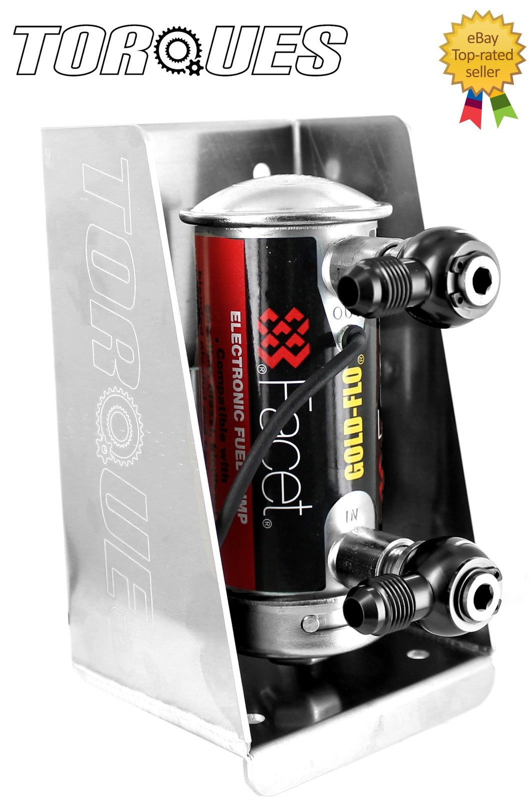 AN -6 (6AN AN6) Single Facet Red Top Fuel Pump Banjo Assembly In Black