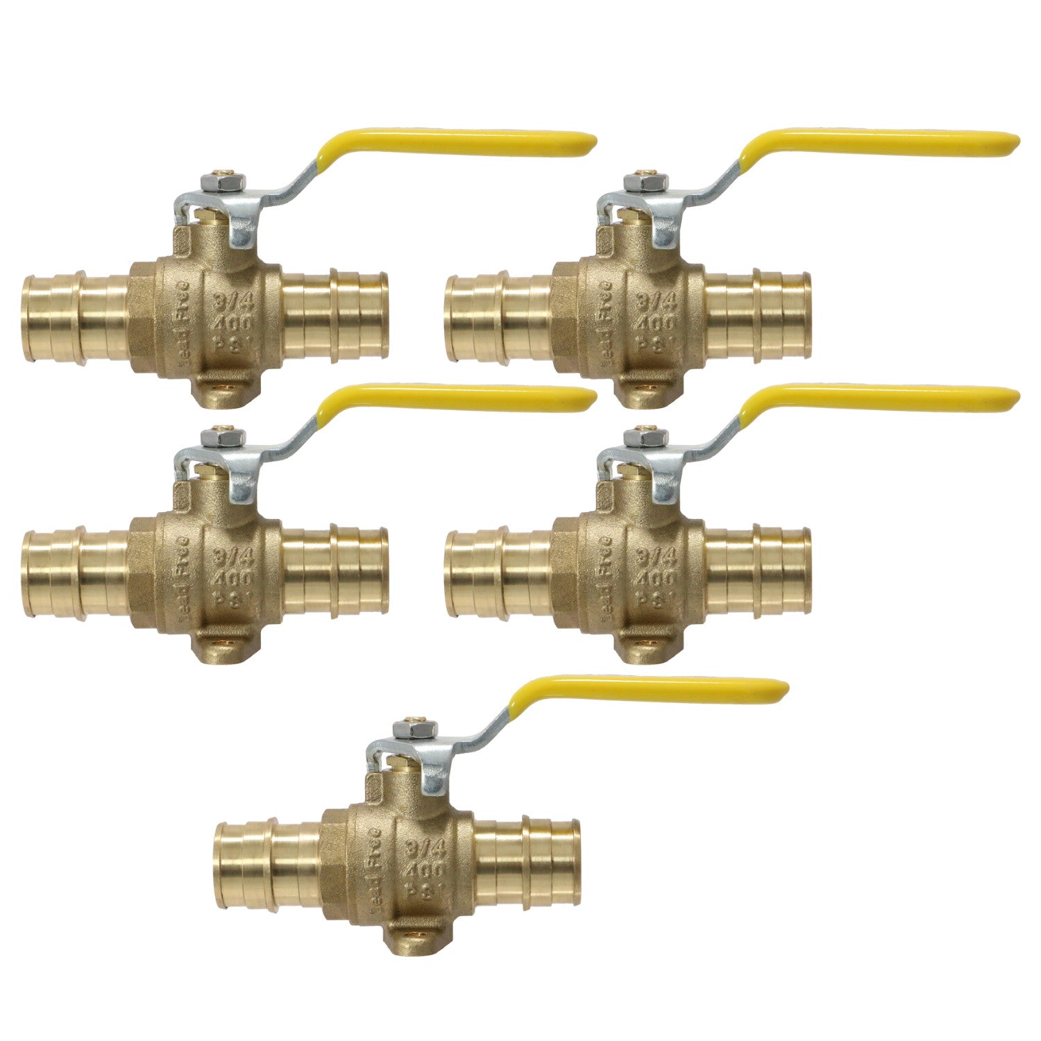 XFITTING Pex A Ball Valve w/ Drop Ear 5 Pack