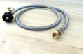 4.5ft Propane Lp Stainless Hose W/gauge Converter Adapter Qcc1 To 1