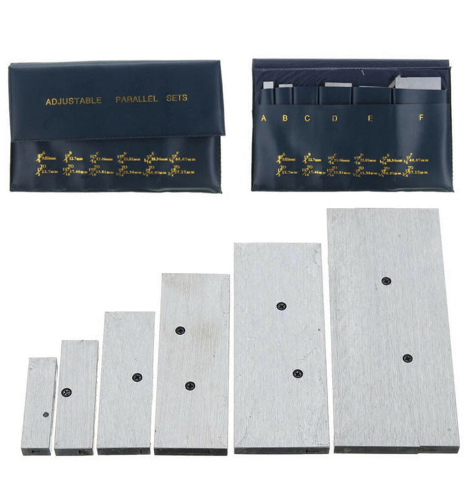 Set Of 3/8 Inch - 2-1/4 Inch Adjustable Parallel Set Precision