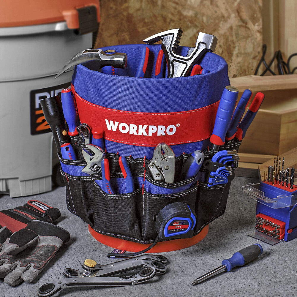 WORKPRO Bucket Tool Organizer with 51 Pockets by WORKPRO