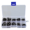 E-Type Retaining-Ring E-Clip Snap 580 Pcs / Set Black Carbon Steel Circlip-Shaft