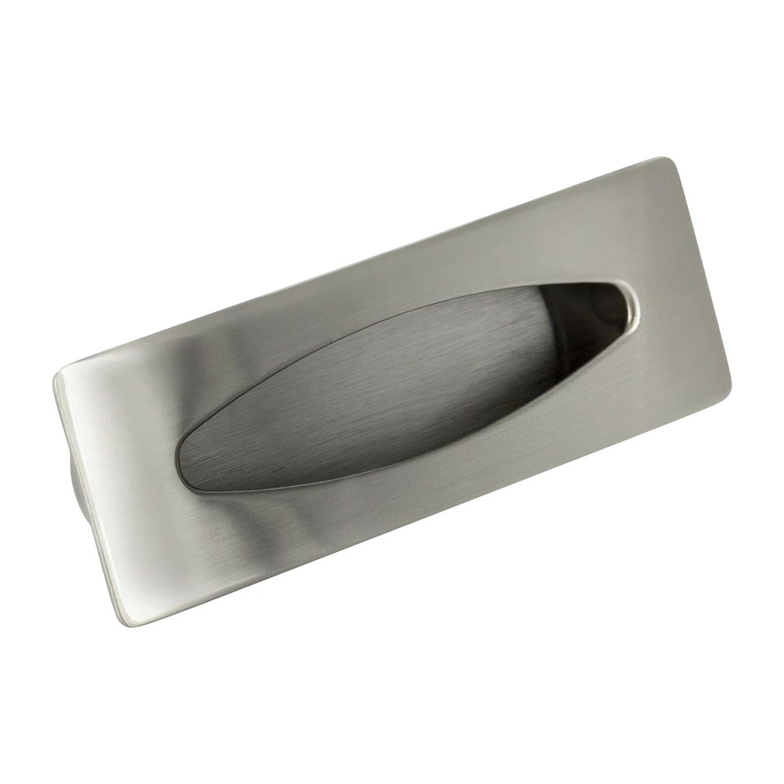 2 Pack Urban Recessed 3" Brushed Nickel Kitchen Cabinet Door Drawer
