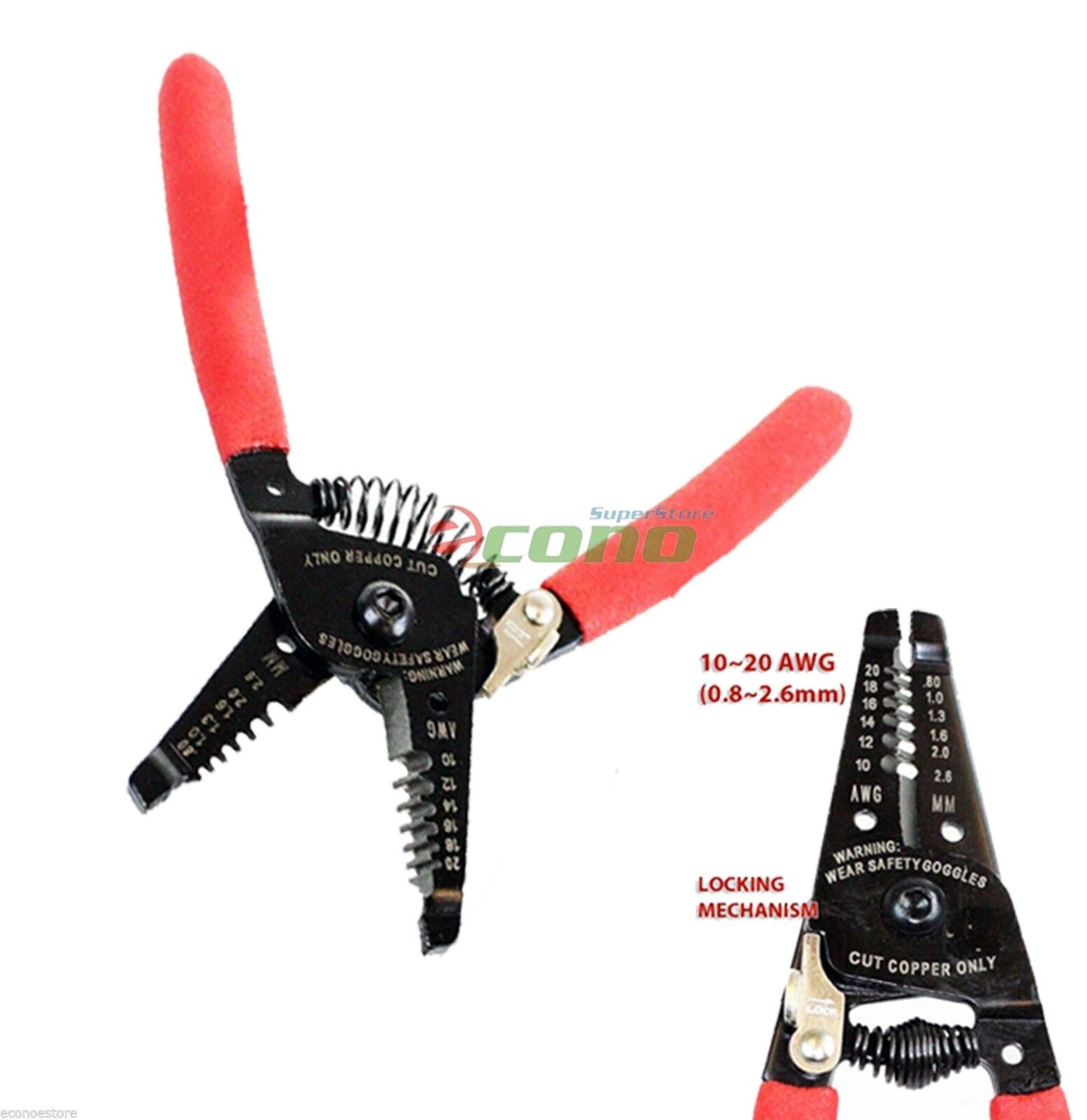 6" Crimping Tool 10 to 20 AWG Wiring Cutting Crimping Hand Strip Copper Tool New