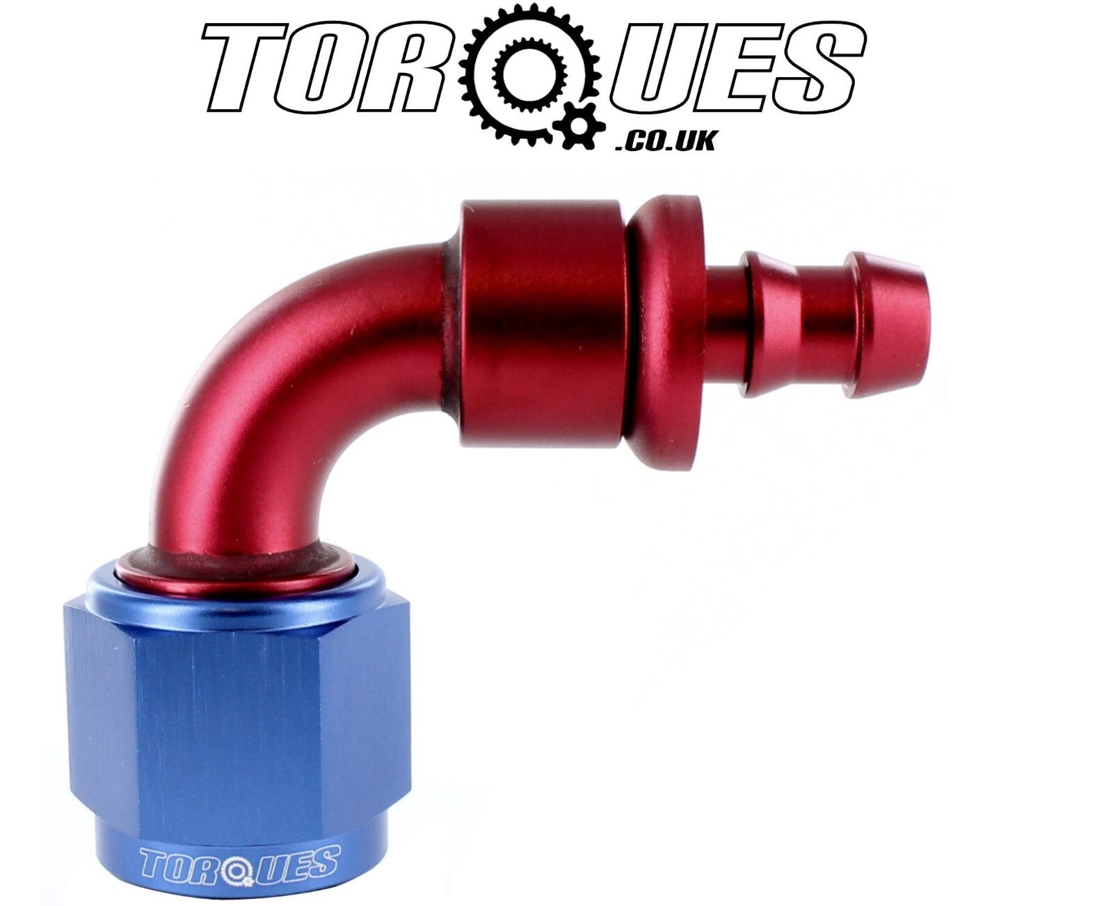 An -8 (an8) 90 Degree Push-on 8MM 5/16" Barb Hose Fitting