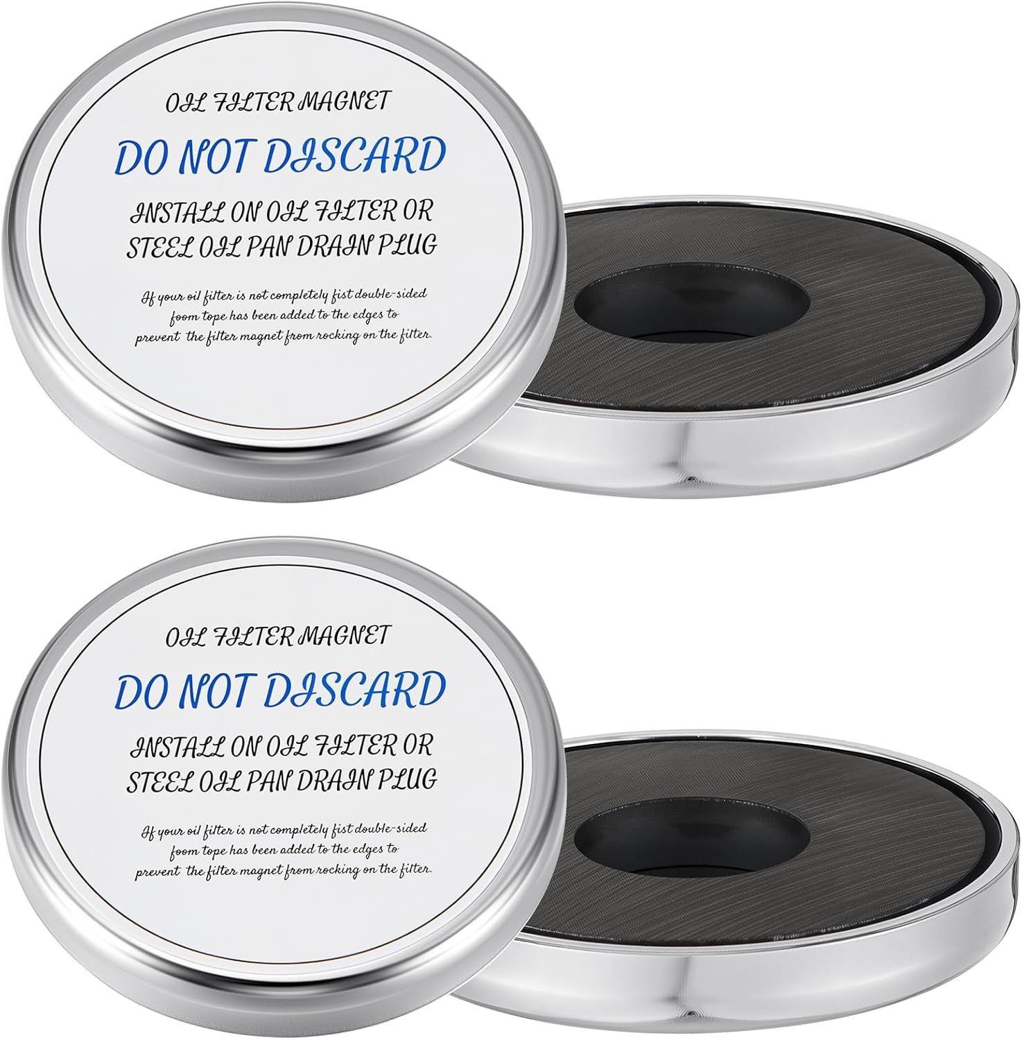 2 Pcs Oil Filter Magnets Protect Our Performance Engine Fit 2.6 Inches