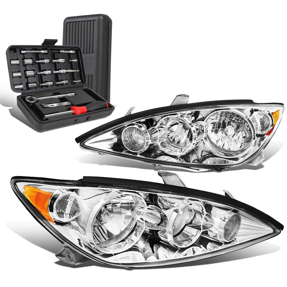 For 2005-2006 Toyota Camry Pair Chrome Amber Signal | Built Supply Co