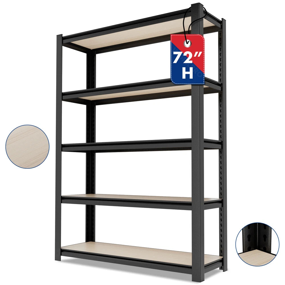 Workpro 5tier Metal Shelving Unit 72" Boltless Adjustable Storage
