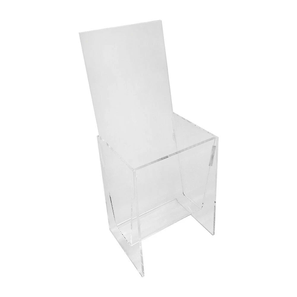 4-1/2 X 3-1/2 X 10 Inch Crystal Clear Acrylic Brochure Holder