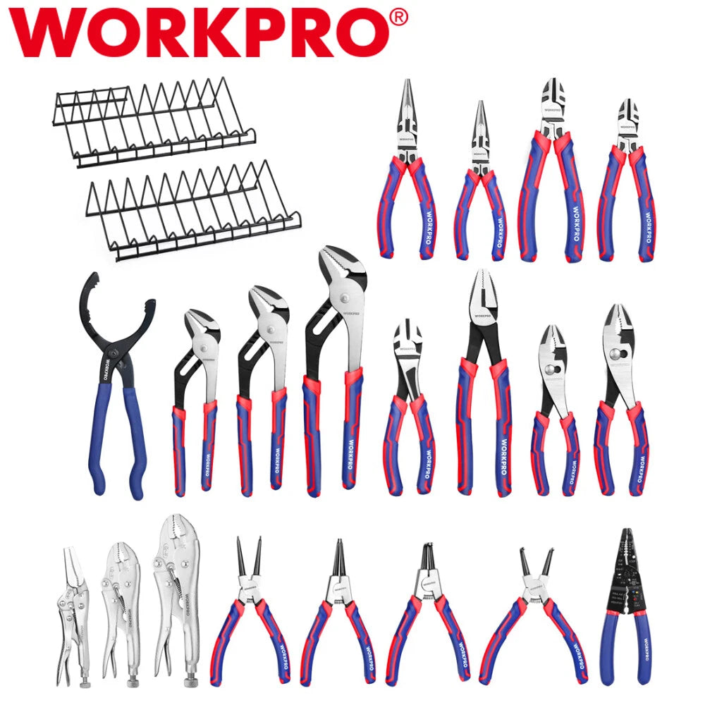 Workpro Plier Set 2 Plier Organizers Cr-v Carbon | Built Supply Co