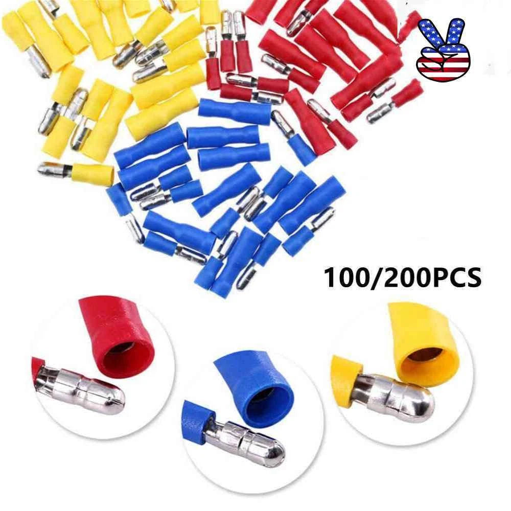22-10awg Male/female Crimp Insulated Wire Connectors Bullet Terminals