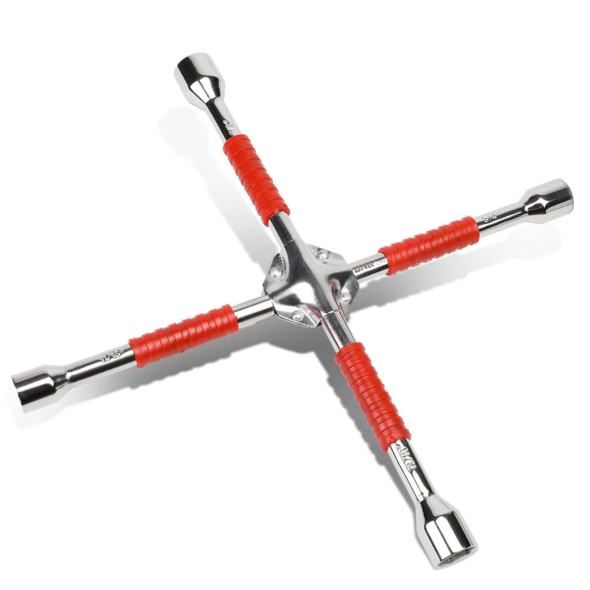 Durable 4-way Lug Cross Rubberized Grip Wrench | Built Supply Co