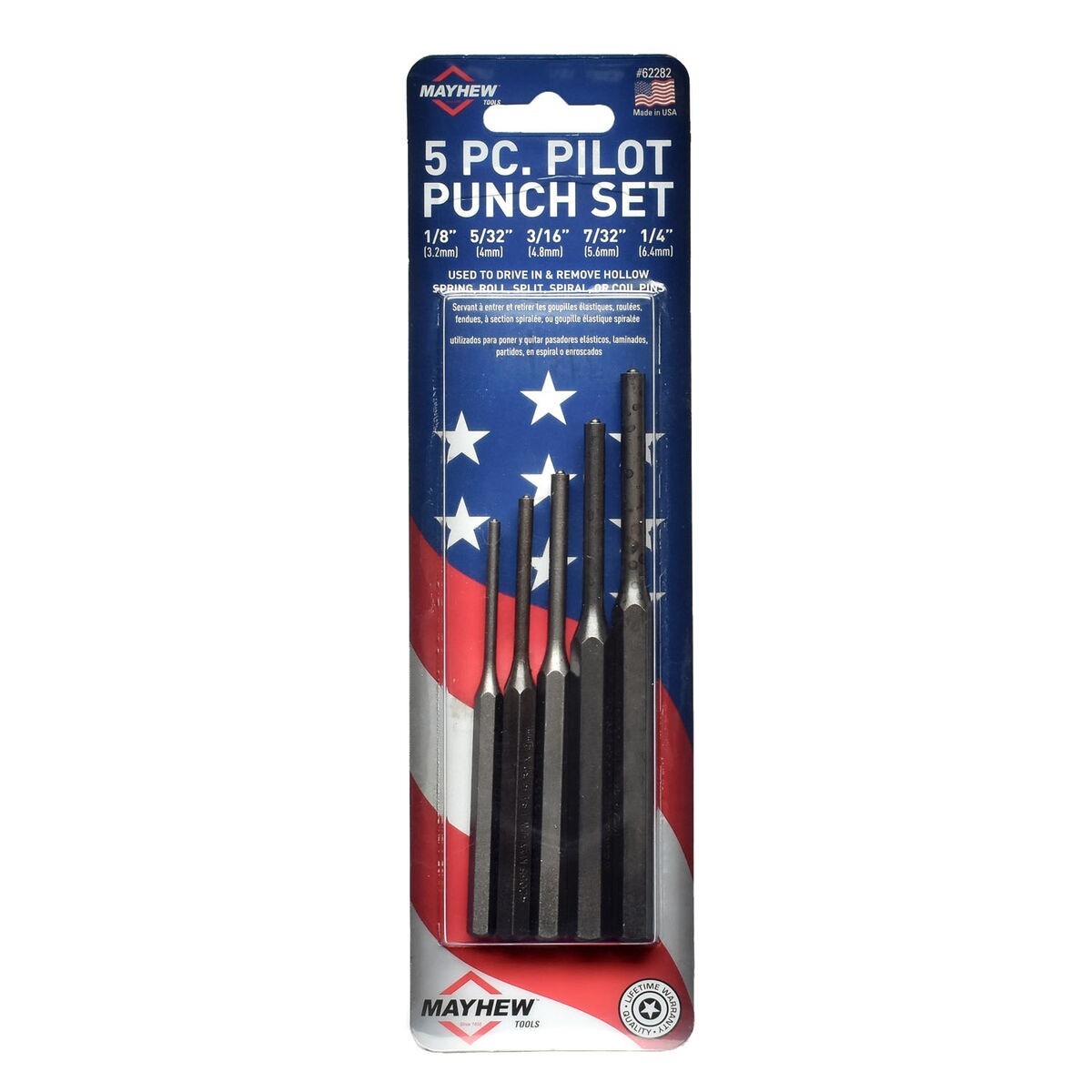 Mayhew 5pc Pilot Punch Set for Split Pins