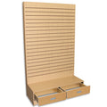 Maple Slatwall Wall Unit - L Shape Display Tower Floor Stand 48"w X
