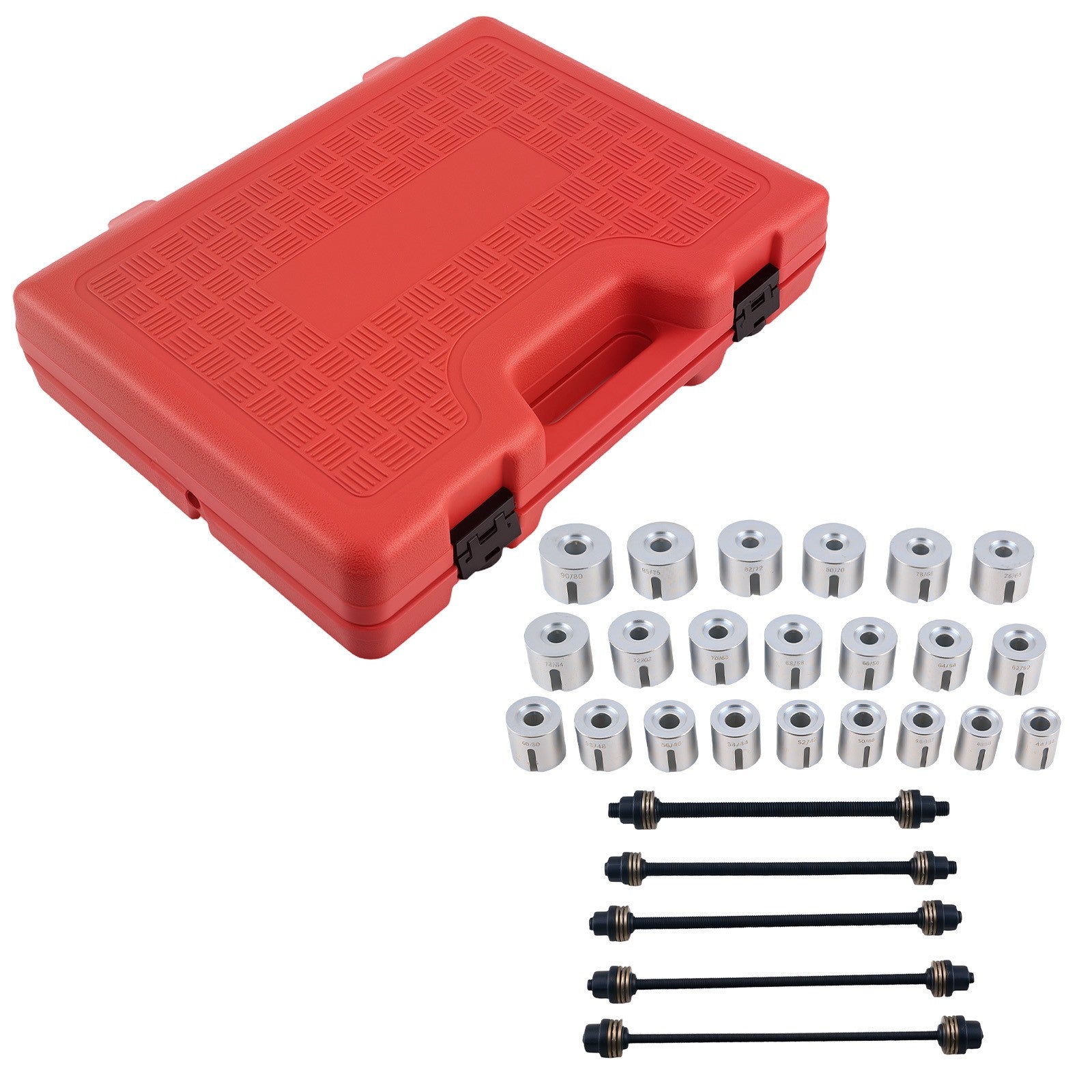 22PC Bearing Bush Press Tool Kit for Auto Workshop 34mm-80mm Sleeve