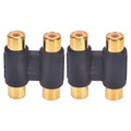 2 Rca Female To Female Coupler Audio Adapter Connector Cable Joiner