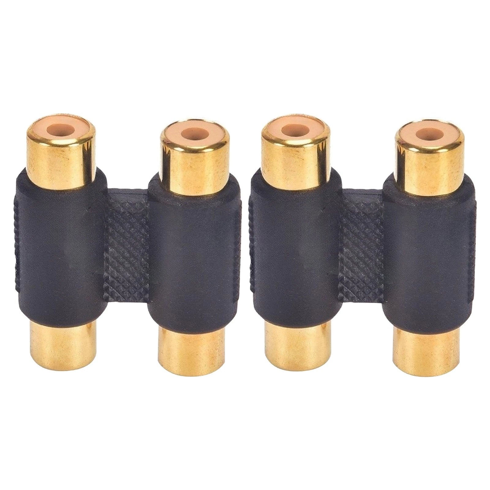 2 Rca Female To Female Coupler Audio Adapter Connector Cable Joiner