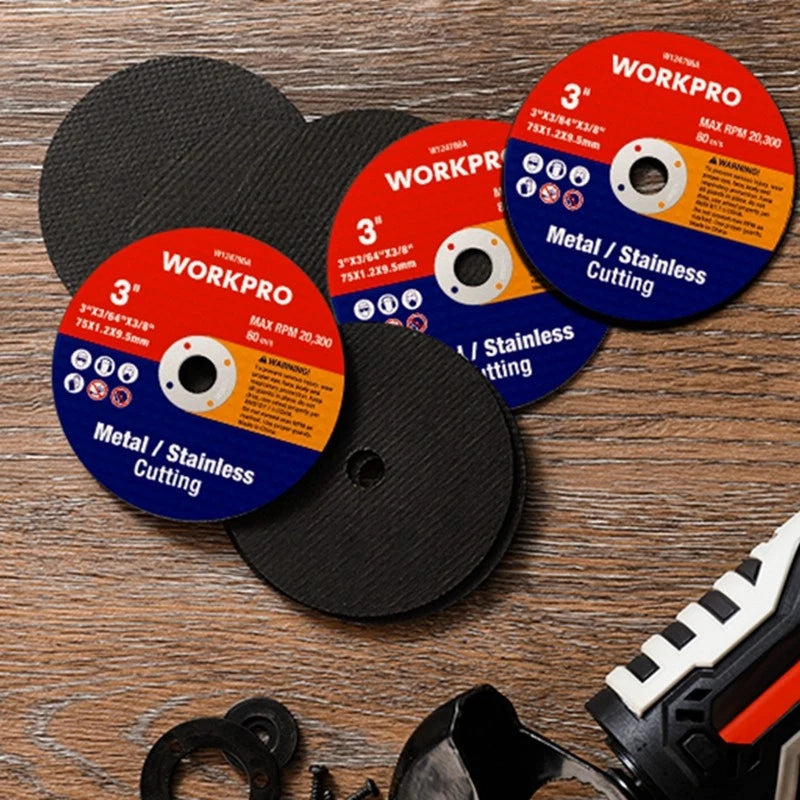 Workpro 20-pack 3 X 3/8" Cut-off Wheels | Built Supply Co