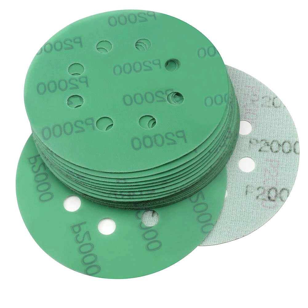 50x 5inch Sanding Discs 2000 Grit Hook Loop Wet Dry Sandpaper Orbital