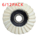 6/12 Pack Felt Flap Disc Wool Polishing Wheel by Unbranded